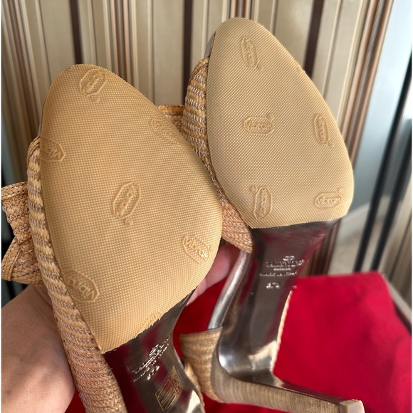 Valentino Size 7.5 Raffia heels - Picture 11 of 15